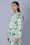 Green Marble Print Cool Off Hoodie