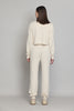 Elastane Fleece Crop Buttermilk Sweatshirt