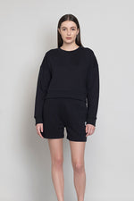 Relaxed Crop Printed Sweatshirt