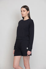 Relaxed Crop Printed Sweatshirt