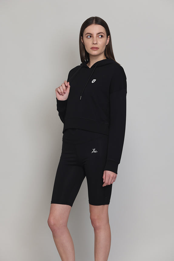 Hibiscus Cropped Hoodie