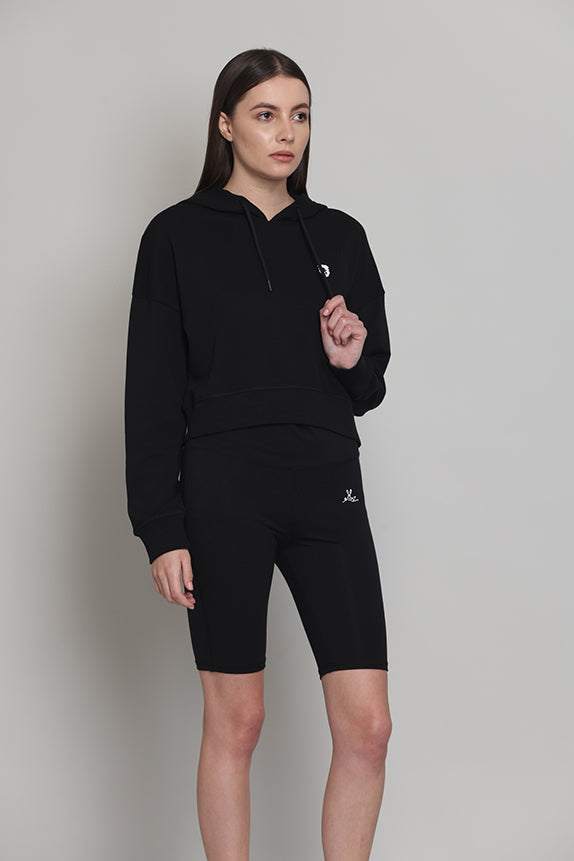 Hibiscus Cropped Hoodie