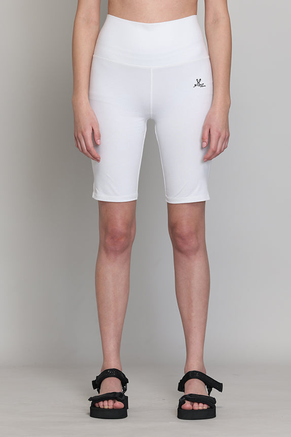 White Rise Cycling Shorts