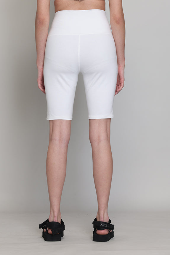 White Rise Cycling Shorts