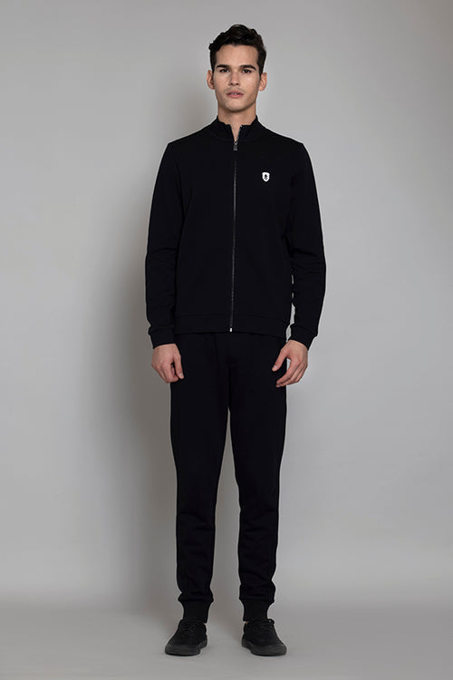 Cotton poly interlock Black Jacket