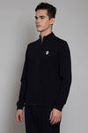 Cotton poly interlock Black Jacket
