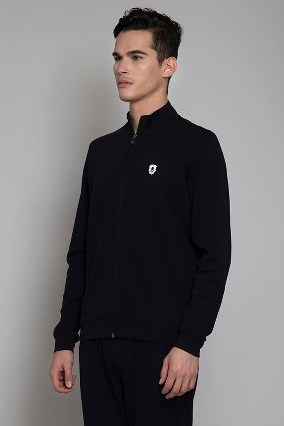 Cotton poly interlock Black Jacket