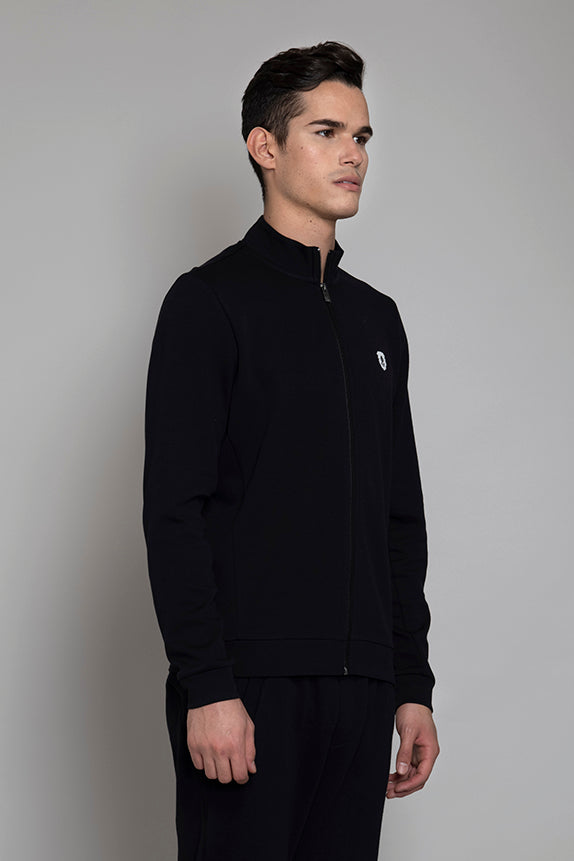 Cotton poly interlock Black Jacket