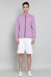 Cotton poly interlock Misty Rose Jacket