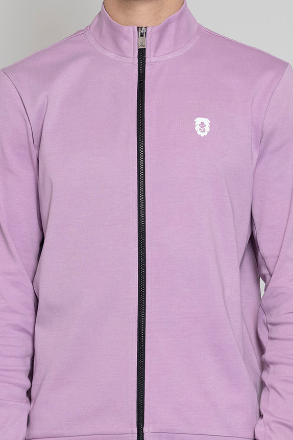Cotton poly interlock Misty Rose Jacket