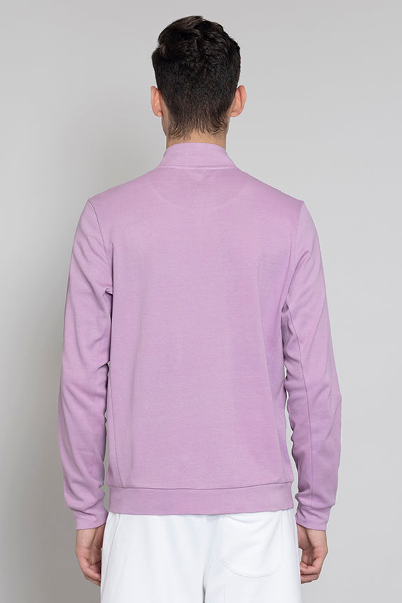 Cotton poly interlock Misty Rose Jacket