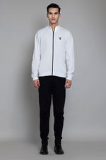 Cotton Poly Interlock White Jacket