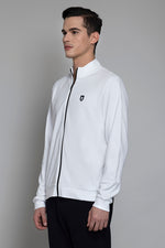 Cotton Poly Interlock White Jacket