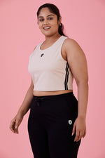 Cool Off Crop Tank Beige