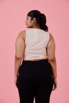 Cool Off Crop Tank Beige