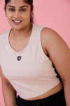 Cool Off Crop Tank Beige