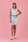 Cool Off Crop Tank Beige