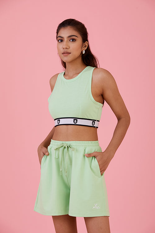 Cool Vibe Crop Tank Pistachio