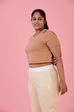 Let Loose Crop Top Indian Tan