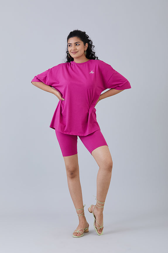 Chill Out Oversized Tops Festival Fuchsia
