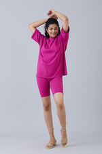 Chill Out Oversized Tops Festival Fuchsia