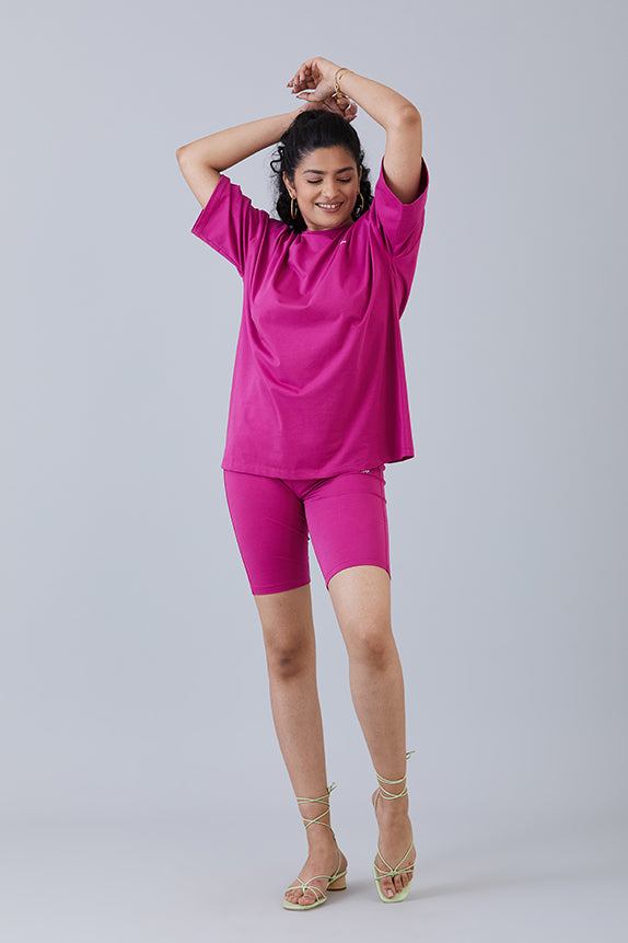 Chill Out Oversized Tops Festival Fuchsia