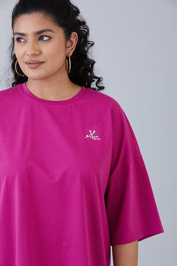 Chill Out Oversized Tops Festival Fuchsia