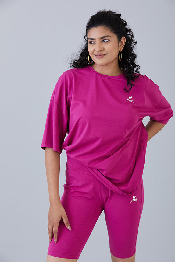 Chill Out Oversized Tops Festival Fuchsia