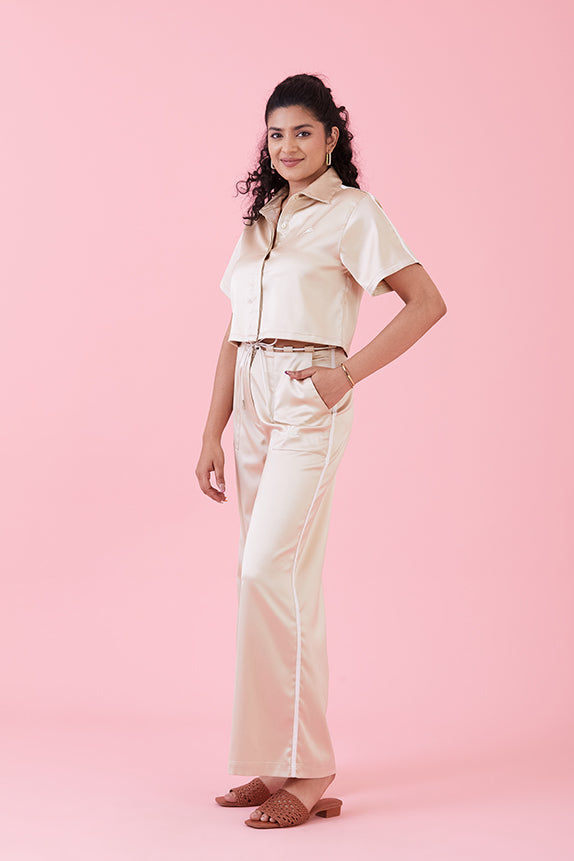 Evenfall Crop Tops Beige