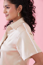 Evenfall Crop Tops Beige