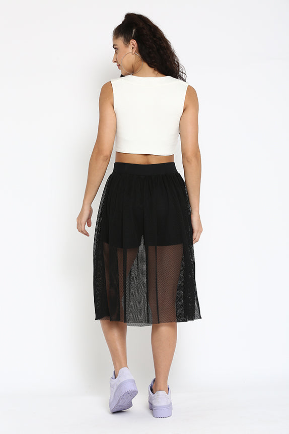 Mesh It Up Top White