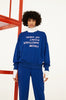 Blue Point of View Oversized Sweatshirt