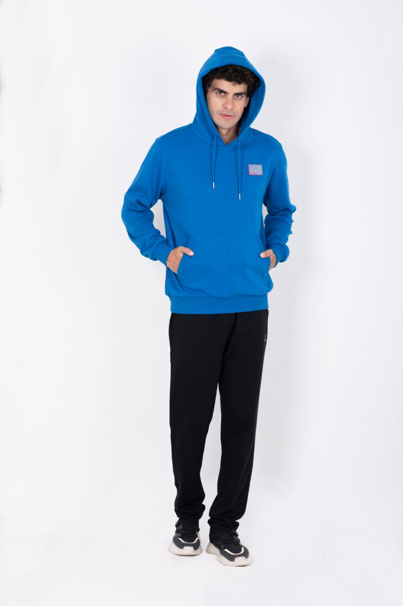 Bae & Me Unisex Snorkel Blue Sweatshirt with Hoodie