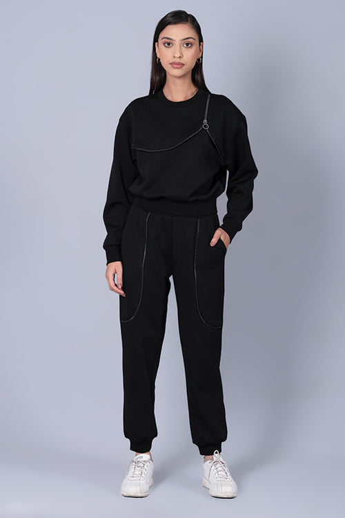 Vibe in Ink Co-Ord Set - Black