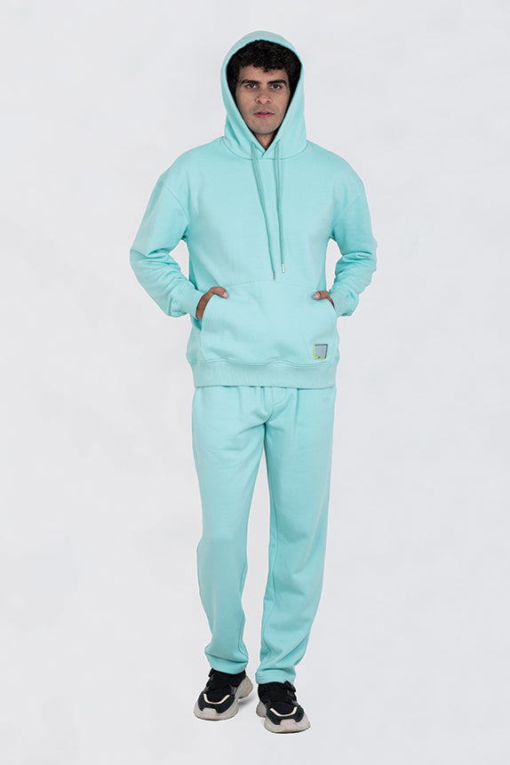 Bae & Me Unisex Sea Green Sweatshirt with Hoodie