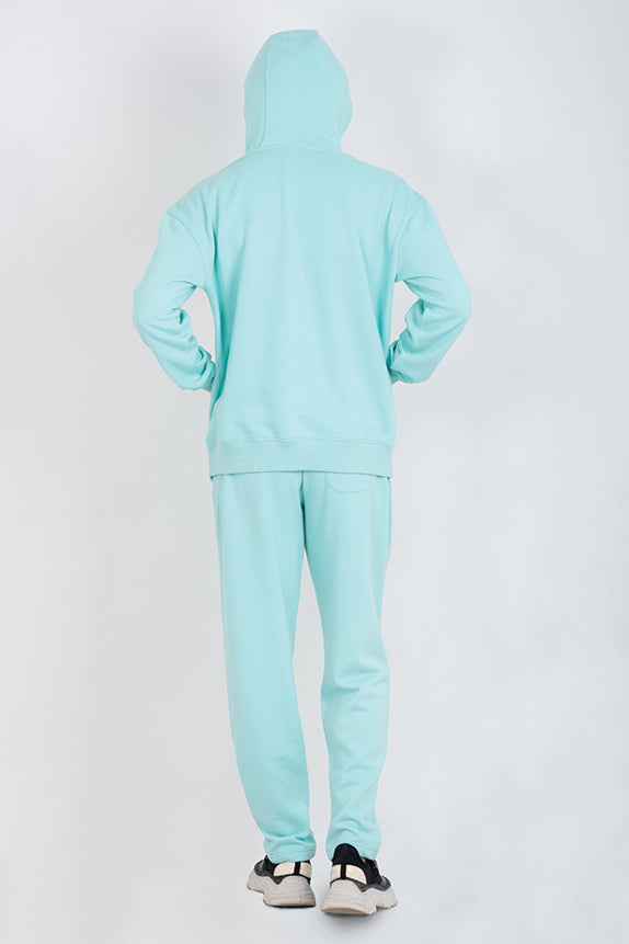 Bae & Me Unisex Sea Green Sweatshirt with Hoodie