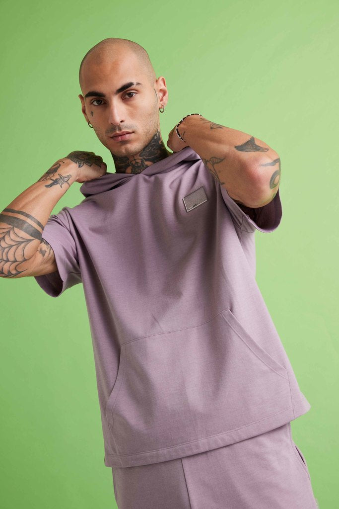 Essential Hooded Tee - Zinc