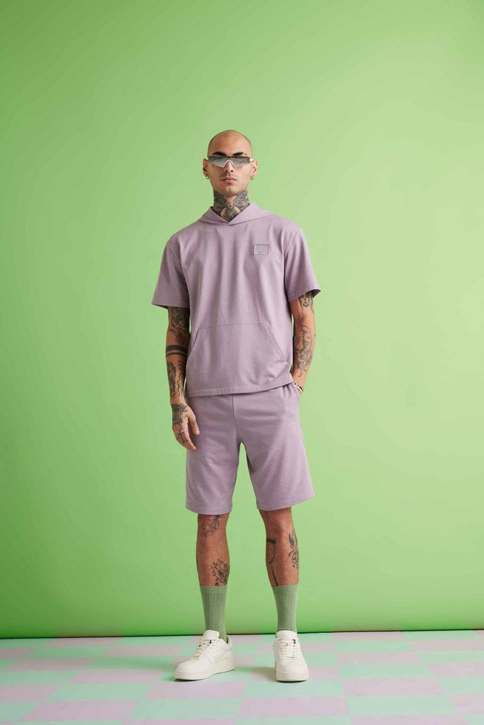 Essential Hooded Tee - Zinc