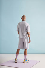 Dapper Zip-up Tee - Digital Mist