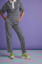 Vibe in Check Co-ord Set-Black