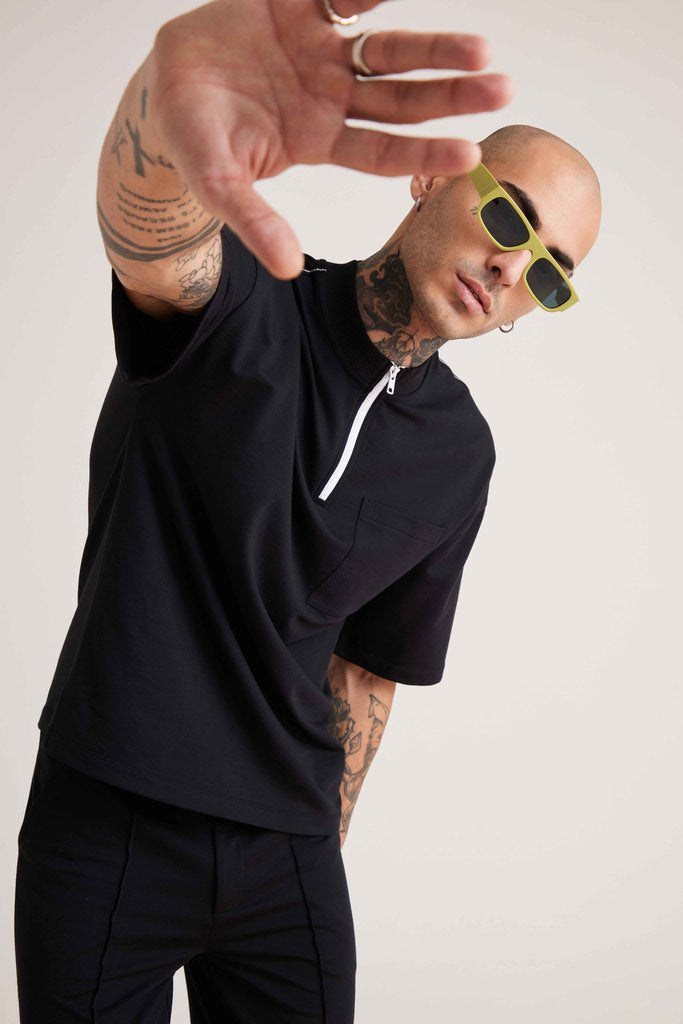 Prim-um pocket Tee - Black