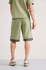 Crazed Panelled Shorts - Fair Green
