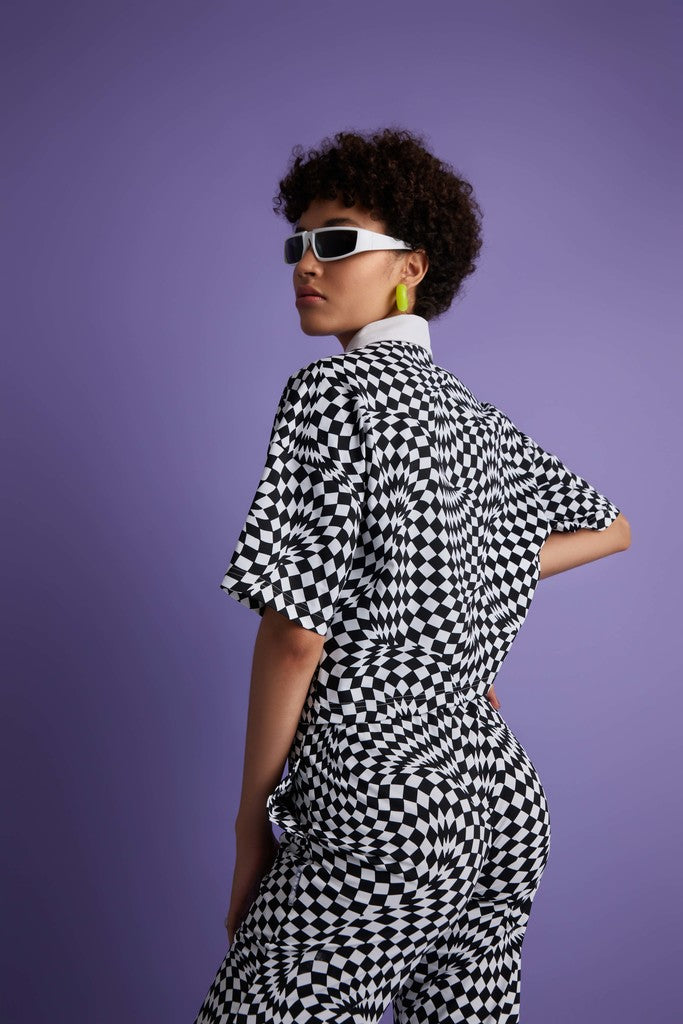 Black and white check co ord 2025