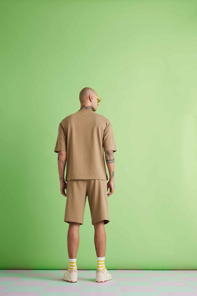Dapper Zip-up Co-ord Set - Sand