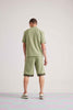 Crazed Panelled Shorts - Fair Green