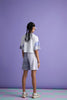 Piecing Hot Shorts - Blue and White