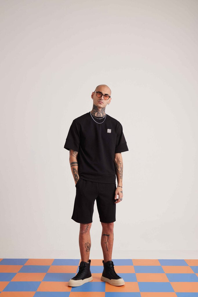 Power Waffle Co-ord Set - Black
