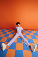 Vibe In Check pant - Digital Lavender