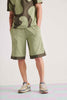 Crazed Panelled Shorts - Fair Green