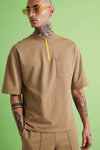 Dapper Zip-up Co-ord Set - Sand